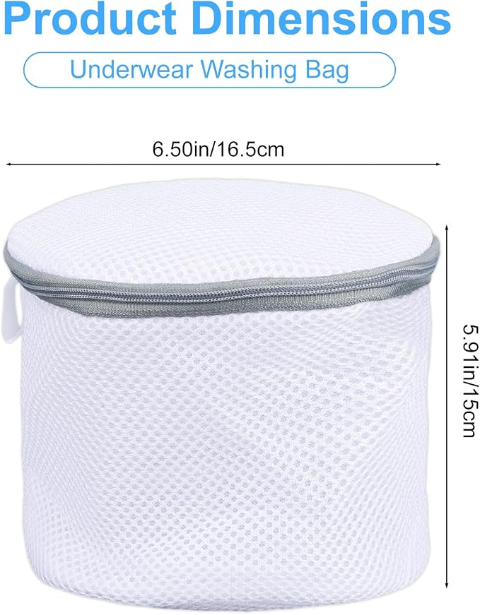 2pcs Underwear Bra Mesh Laundry Bag, 6.50x5.91in/16.5x15cm Durable Reusable - Image 2