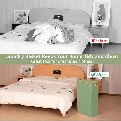 iEGrow 65L Slim Laundry Hamper, Narrow Laundry Basket - Image 3
