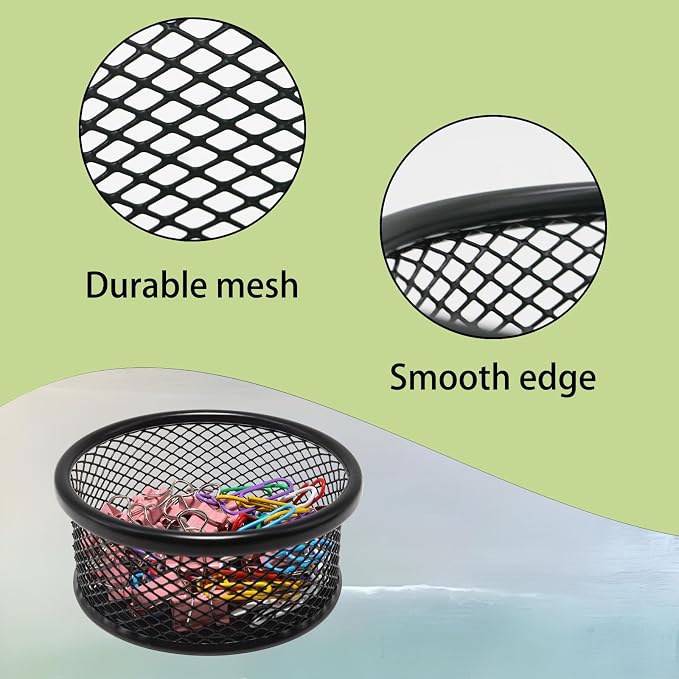 4 Pack Mesh Paper Clip Holder, Paperclip Holder - Image 3