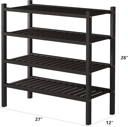 ROMGUAR CRAFT 4 Tier Bamboo Shoe Rack - Image 3