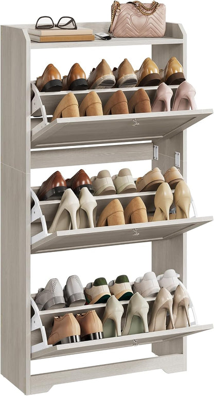 VASAGLE Shoe Organizer, Adjustable Dividers, Oatmeal Beige | Adjustable and by Unknown