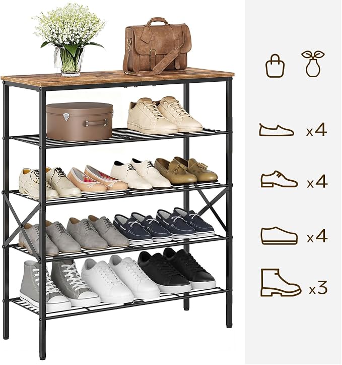 YATINEY 5-Tier Shoe Rack, Shoe Storage - Image 4