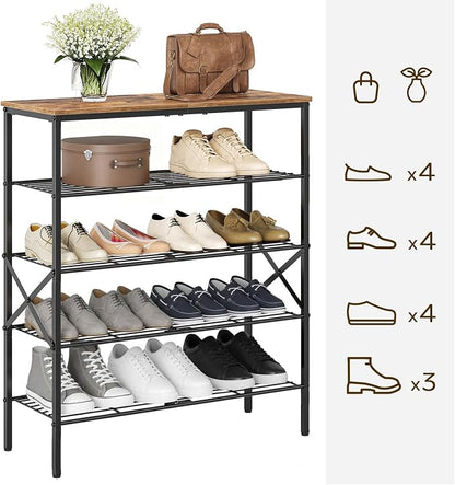 YATINEY 5-Tier Shoe Rack, Shoe Storage - Image 4