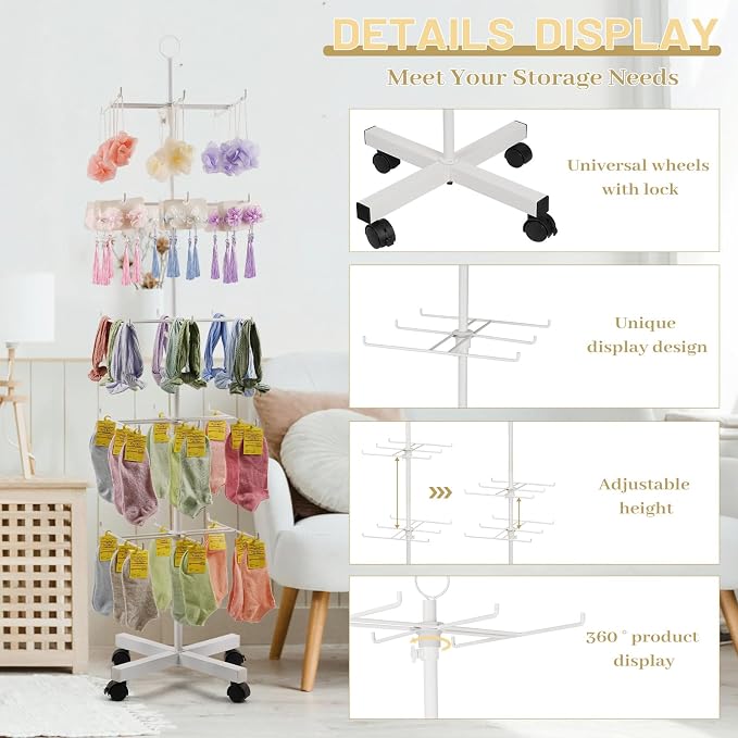 Retail Display Stand Rotating Display Rack 5 Tier Spinning Display Stand - Image 3