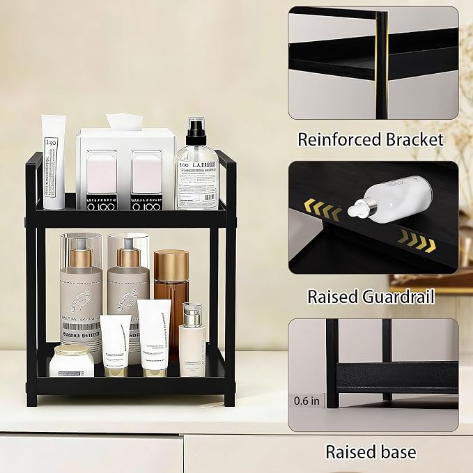Anyoifax Bathroom Counter Organizer 2 Tier Vanity Storage Countertop Shelf - Image 5