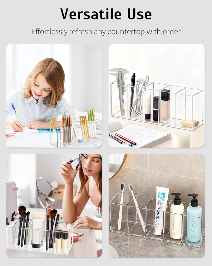 Uniclife Clear Acrylic Pen Holder - Image 7