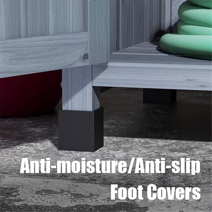 Outdoor Potting Bench with Storage Cabinet and Metal-Plated Tabletop, Top - Image 5