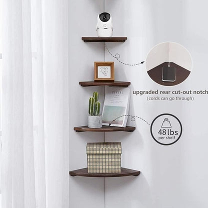Corner Shelves, Floating Corner Shelf, Round End Wall Mount - Image 4