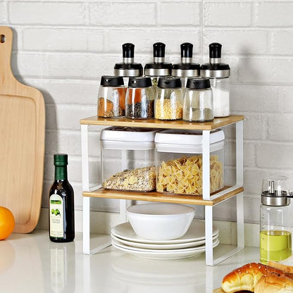 SONGMICS Cabinet Organizer Shelf, Kitchen Storage, Spice Rack, Expandable - Image 9