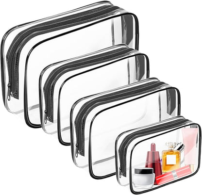AURUZA Clear Makeup Bag, Portable Travel Toiletry Bags by AURUZA