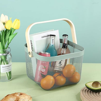 AJIODA Metal Mesh Steel Basket, Storage Organizer Basket Multi-functional - Image 3