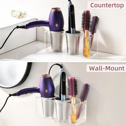 Hair Tool Organizer, Hot Tools Organizer Countertop/Wall Mount, Thick Acrylic - Image 4
