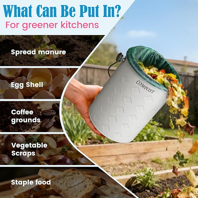 AOSION Countertop Compost Bin Kitchen, Odorless Indoor Compost Bin - Image 5
