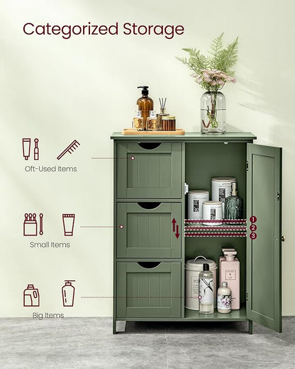 VASAGLE Floor Storage Cabinet, Freestanding Storage Unit - Image 4