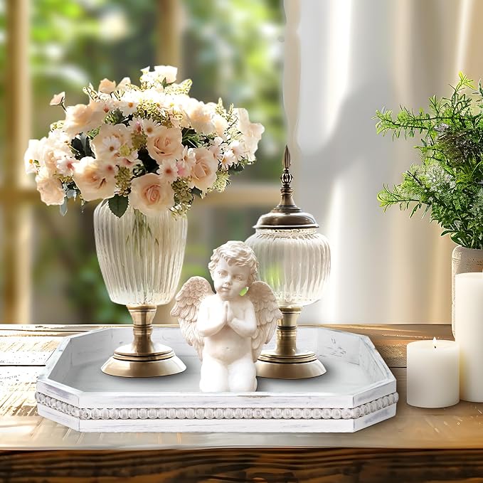 Wooden Decorative Tray, Rustic Serving Tray - Image 4