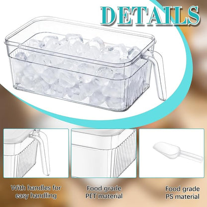 Havawish Ice Storage Bin and Flexible Scoop Set Plastic Freezer Bin - Image 3