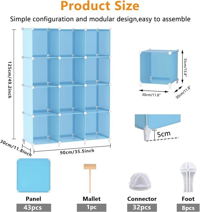 AWTATOS Cube Storage Organizer Protable Closet Organizers and Storage - Image 3