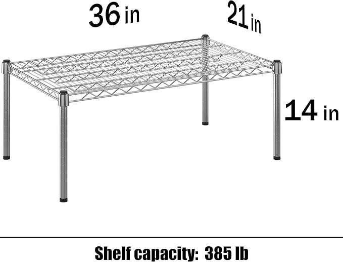 21" Deep x 36" Wide x 14" Height Wire Shelving Kit | 1-Tier | NSF Commercial - Image 3