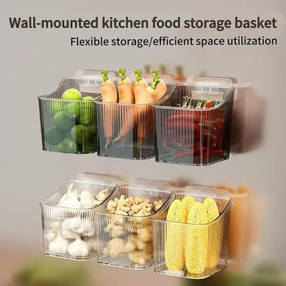 6Pack Wall Mount Organizer, Adhesive Cabinet Door Storage Bins, Stackable - Image 4