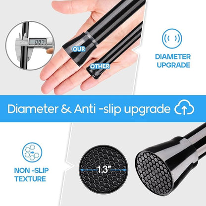 Tension Curtain Rod Black 4PCS Tension Rods - Image 7
