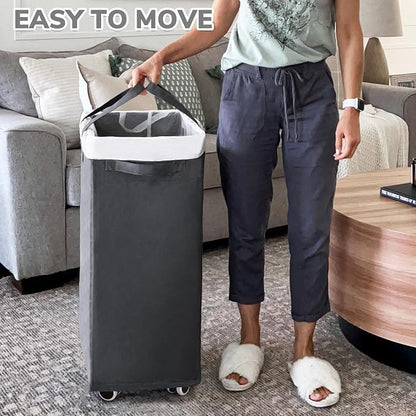 CHICVITA 100L Large Rolling Laundry Basket - Image 2