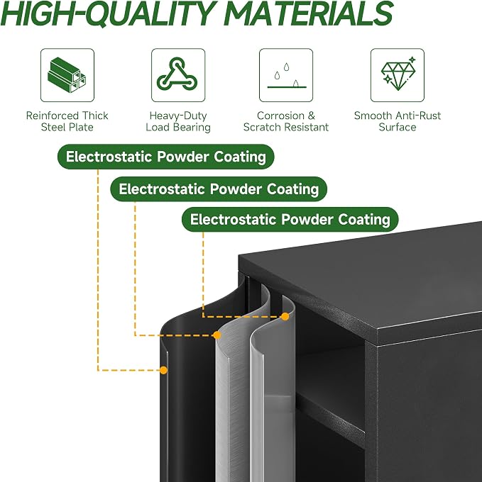 23.6" H Metal Locker Storage Cabinet, Metal Cabinets - Image 4