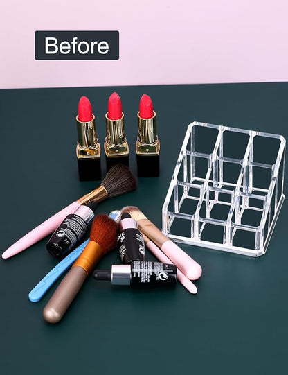 MOSIKER Lipstick Lip Gloss Organizer, Small Clear Acrylic Compact Essential Oil - Image 4