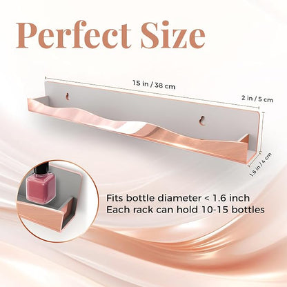 Wall-Mounted Nail Polish Organizer Rack - Image 3