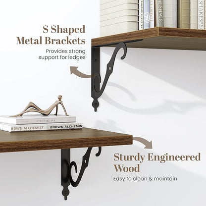 Deep Floating Shelves for Wall, 12 Inch Deep Floating Shelf - Image 4
