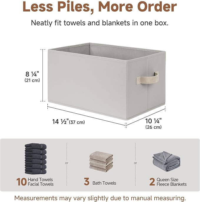 StorageWorks Storage Baskets for Shelves, Foldable Fabric Closet Storage Bins - Image 5