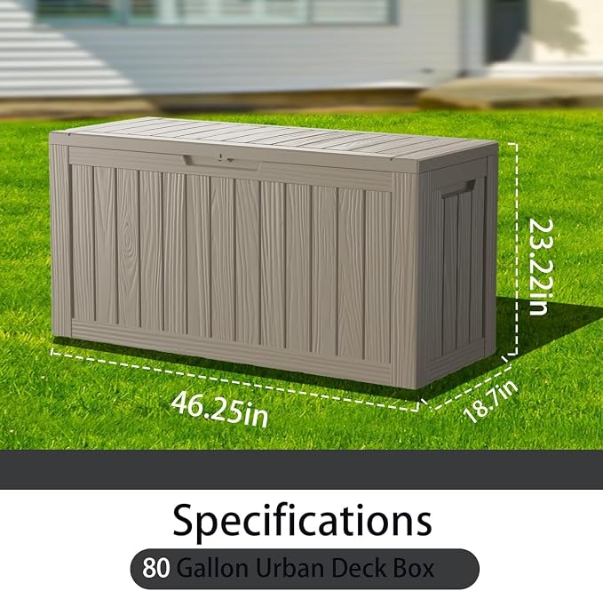 80 Gallon Waterproof Deck Storage - Image 3