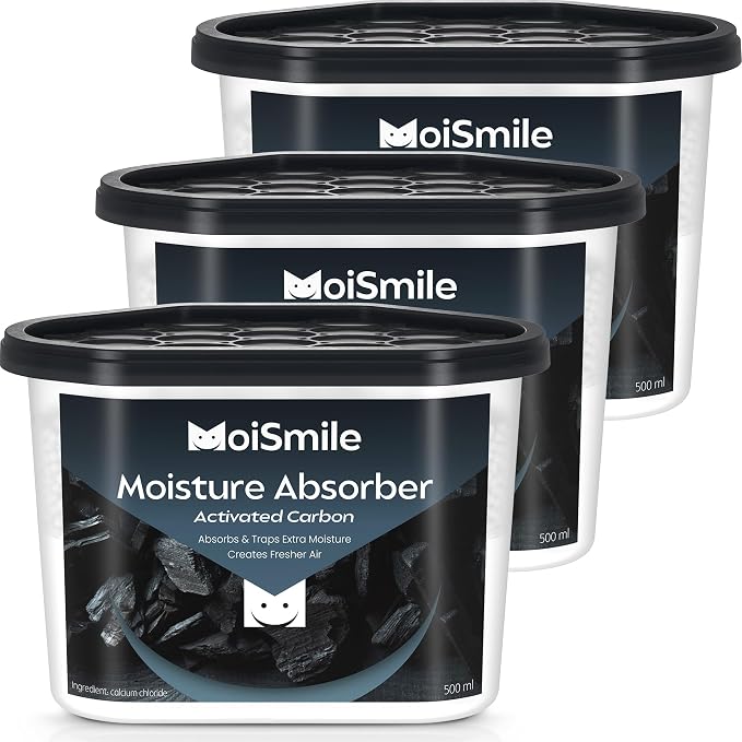 Moisture Absorbers 3 Pack, Activated Carbonfor Closet Dehumidifier Moisture by MoistureAbsorbers