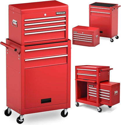 Goplus 6 Drawers Tool Chest, 2-in-1 Rolling Tool Box by Goplus