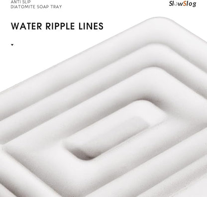 1 Pack Diatomite Soap Dish Holder, Quick Dry Stone Bath Tray, Diatomaceous - Image 2