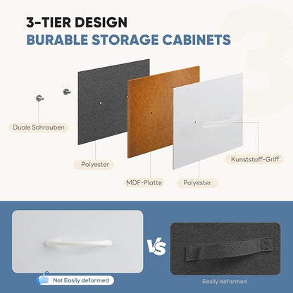 DUMOS 9 Drawer Dresser for Bedroom, Storage Organizer Chest of Drawers | Fabric - Image 5