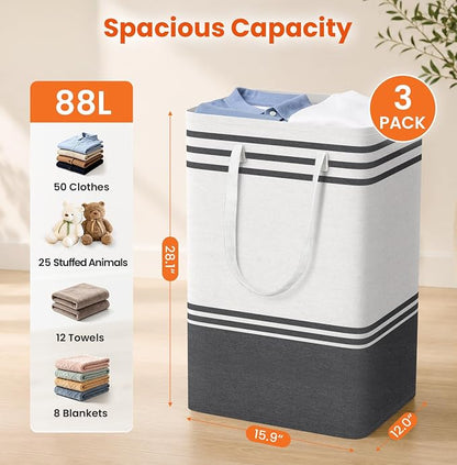 TranquilRelax 3-Pack Laundry Basket - Image 2