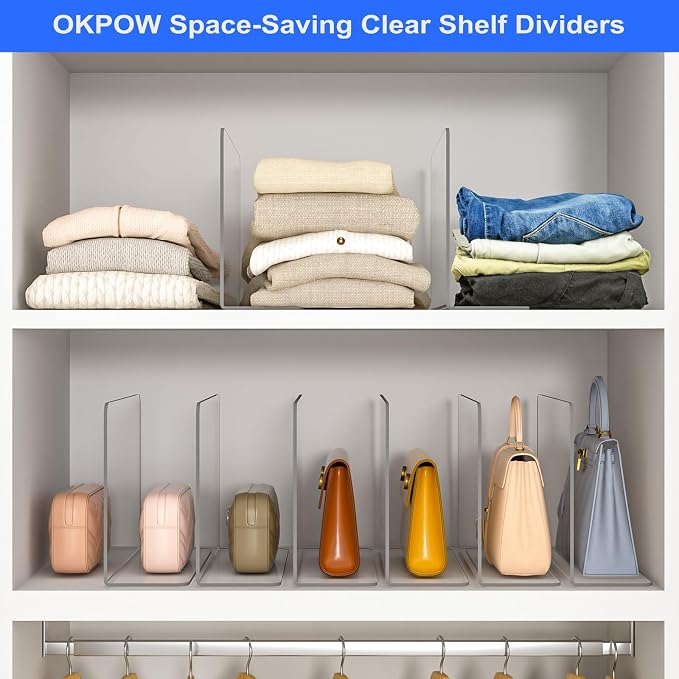 OKPOW Shelf Dividers Closet Organizer - Image 5
