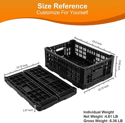 Collapsible Storage Bin Container，52 Liter Transfer heavy duty plastic storage - Image 7