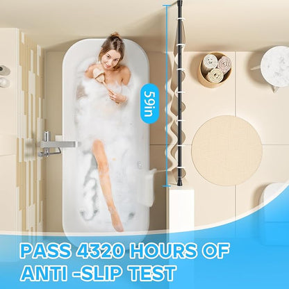 AIZESI Spring Tension Rods Adjustable Tension Curtain Rod Small Tension Rod No - Image 4