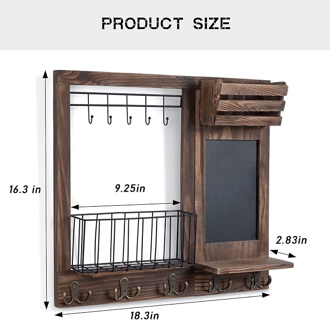 Key Holder for Wall, Mail Organizer Wall Mount - Image 2