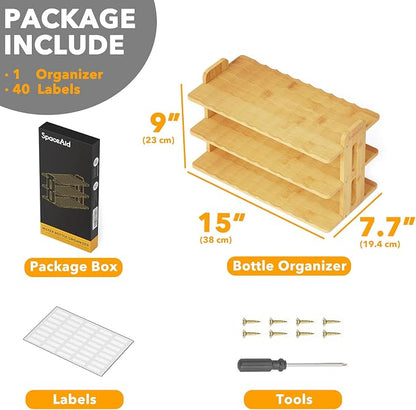 SpaceAid Bamboo Water Bottle Organizer - Image 5