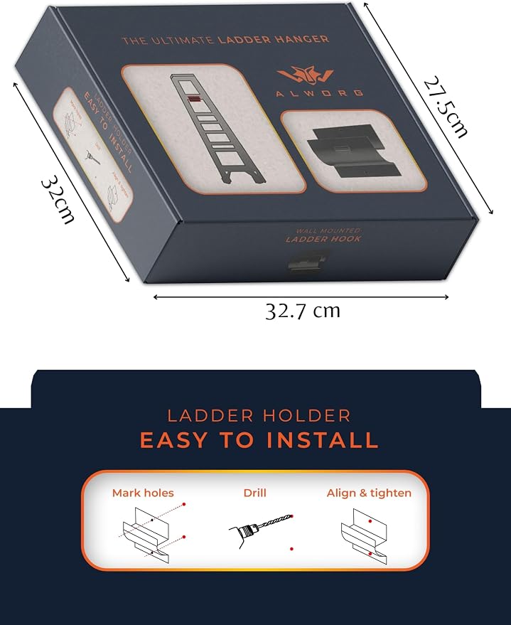 Ladder Hook - Black Heavy Duty Ladder Brackets - Image 5