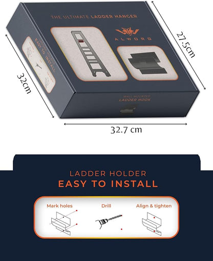 Ladder Hook - Black Heavy Duty Ladder Brackets - Image 5