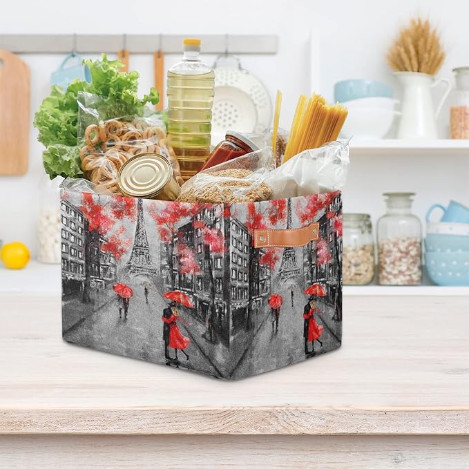 Pardick Eiffel Tower Storage Basket Bins Paris France Flower Toys Books Clothes - Image 7