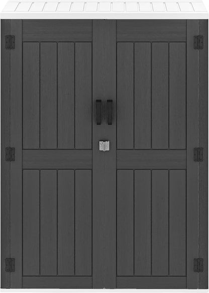 DWVO 59 Cu. Ft. Vertical Storage Shed, Weatherproof Outdoor Tall Cabinet by DWVO