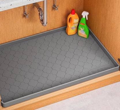 Jin&Bao Waterproof Under Sink Mat 31" x 22", Thick Silicone Mat Cabinet by Jin%26Bao