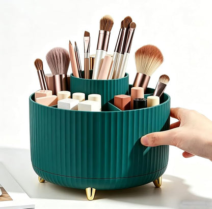 360 Degree Rotating Makeup Brush Holder Organizer Detachable Design 5 Slot Make by YZEASYPINK