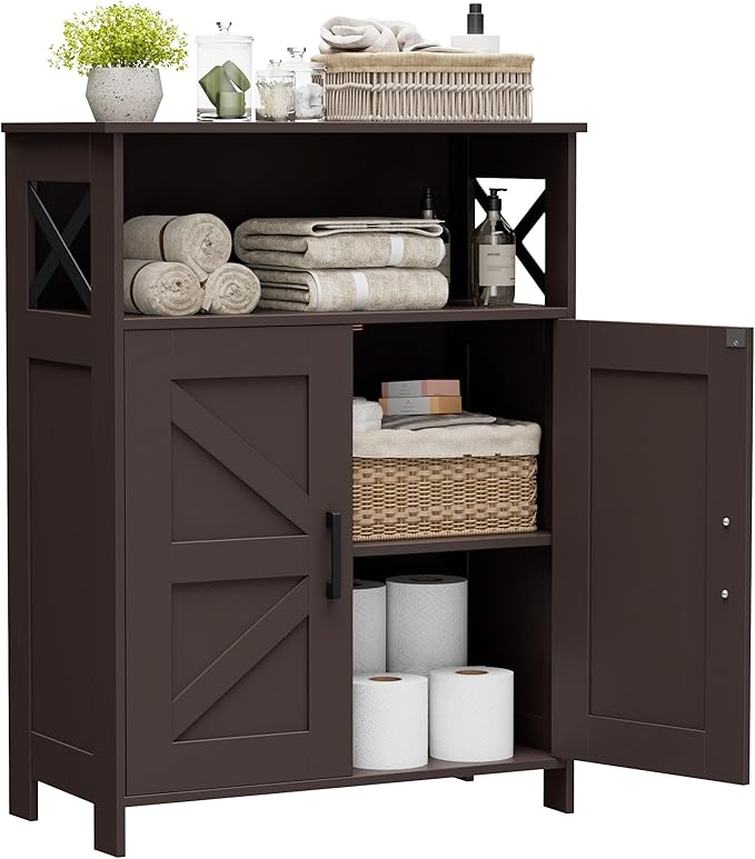 Homhedy Farmhouse Bathroom Storage Cabinet by Homhedy