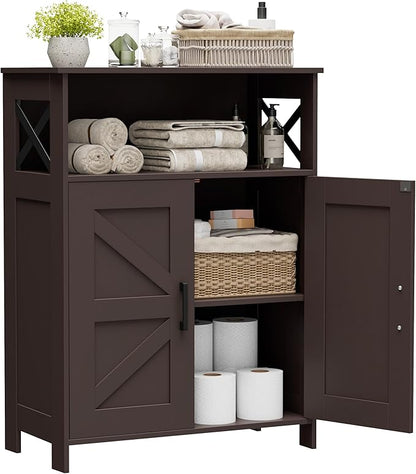 Homhedy Farmhouse Bathroom Storage Cabinet by Homhedy