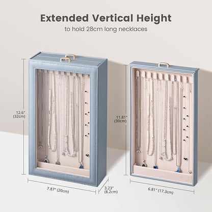 Lolalet Necklace Organizer Box, 2-Layer Jewelry Storage Boxes - Image 3